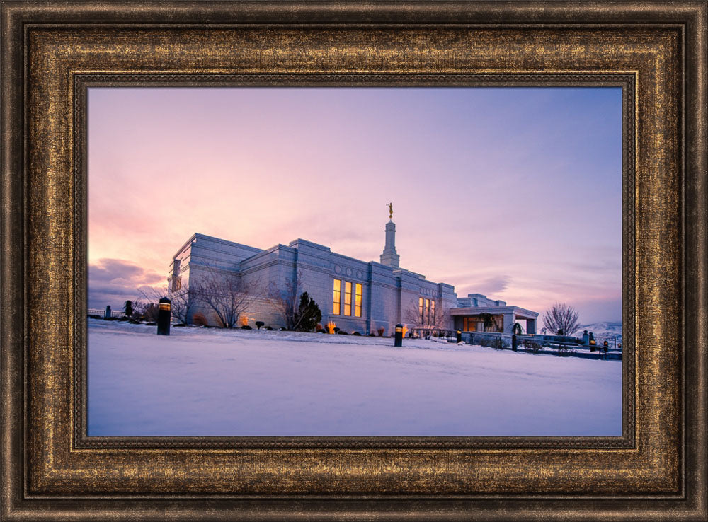 Reno Temple - Snow Sunrise by Scott Jarvie