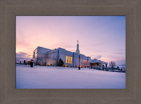 Reno Temple - Snow Sunrise by Scott Jarvie