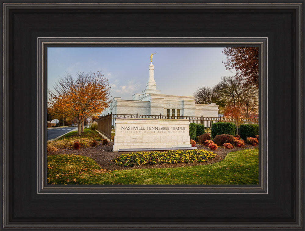 Nashville Temple - Sign in Fall by Scott Jarvie