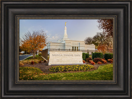 Nashville Temple - Sign in Fall by Scott Jarvie