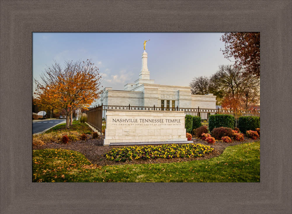 Nashville Temple - Sign in Fall by Scott Jarvie