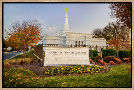 Nashville Temple - Sign in Fall by Scott Jarvie