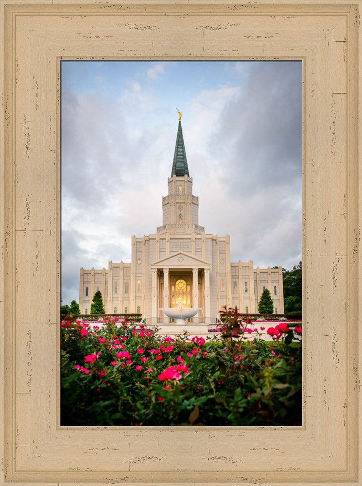 Houston Temple - Temple -Flowers by Scott Jarvie