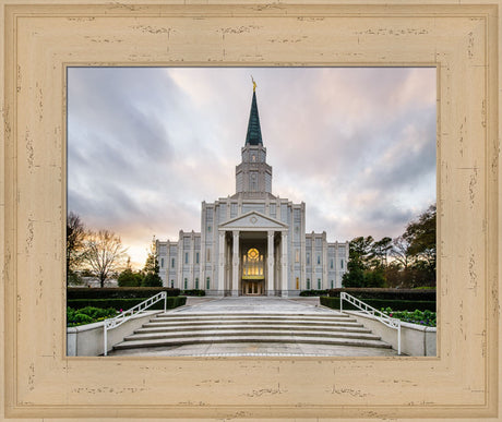 Houston Temple - Steps at Twilight by Scott Jarvie