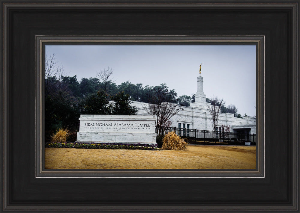 Birmingham Temple - Golden Sign by Scott Jarvie