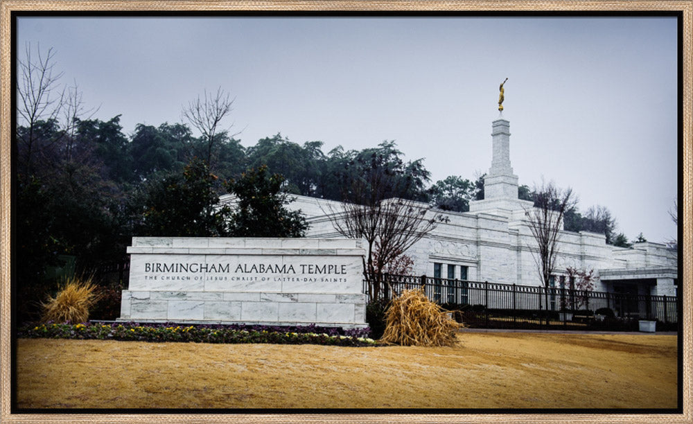 Birmingham Temple - Golden Sign by Scott Jarvie