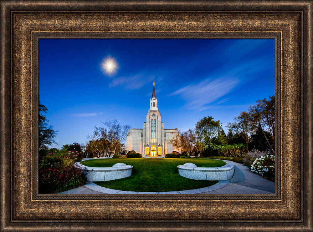 Boston Temple - Moonlight View by Scott Jarvie