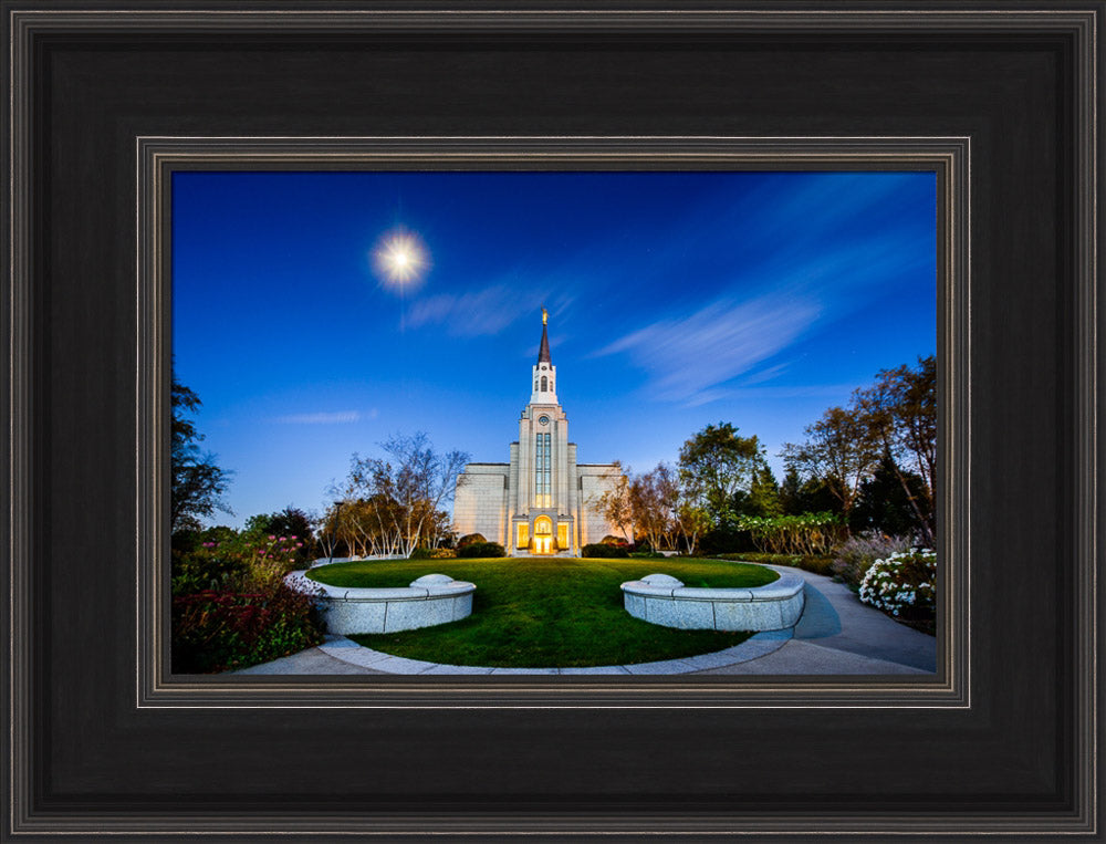 Boston Temple - Moonlight View by Scott Jarvie