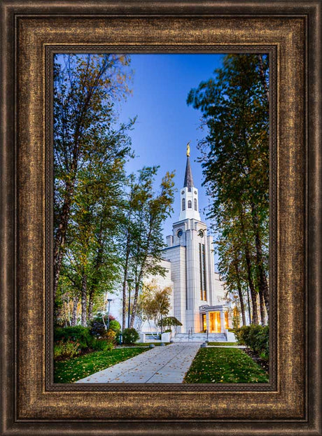 Boston Temple - Fall Pathway by Scott Jarvie