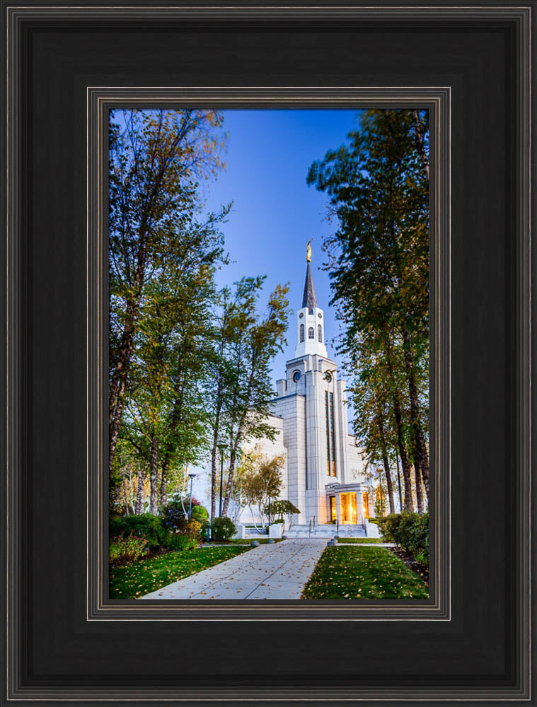 Boston Temple - Fall Pathway by Scott Jarvie