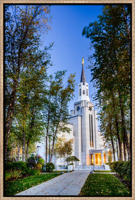 Boston Temple - Fall Pathway by Scott Jarvie