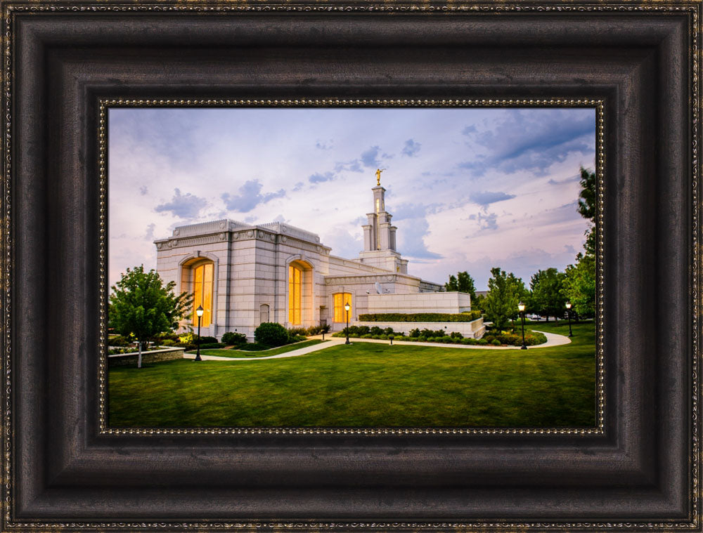 Columbia River Temple - Sunset Behind the Temple by Scott Jarvie