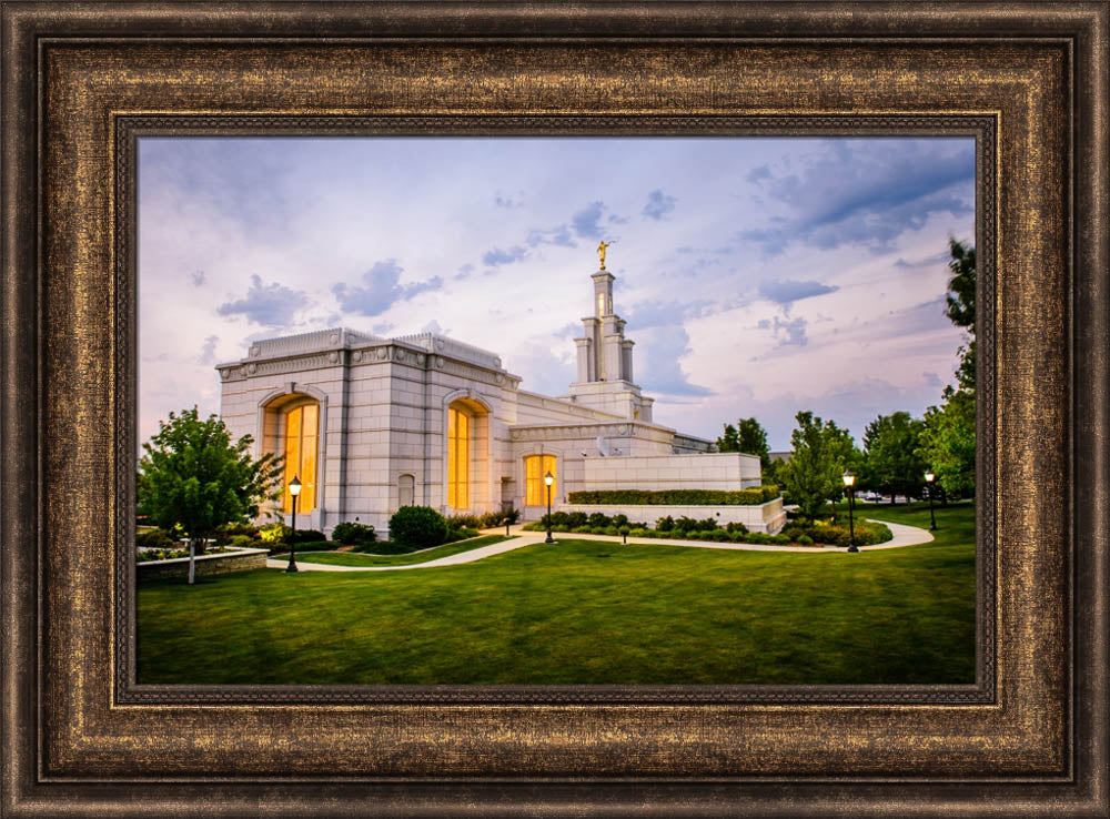 Columbia River Temple - Sunset Behind the Temple by Scott Jarvie