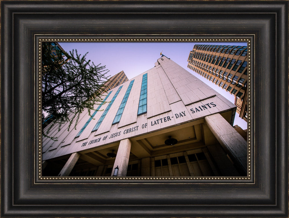 Manhattan Temple - From Below by Scott Jarvie