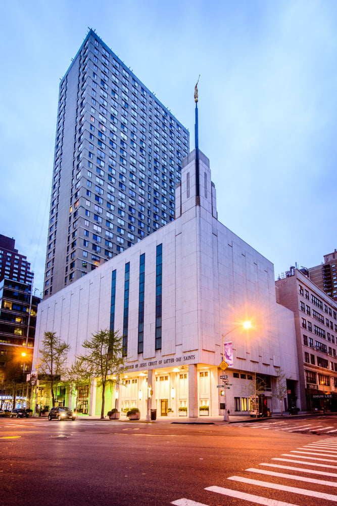 Manhattan Temple - City Lights by Scott Jarvie