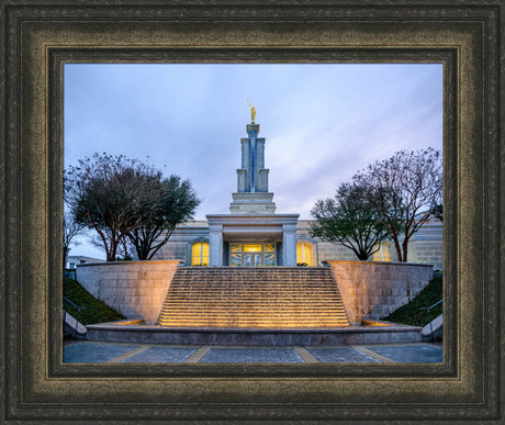 San Antonio Temple - Fountain from the Front by Scott Jarvie