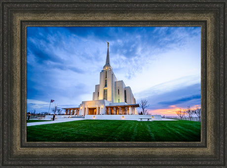 Rexburg Temple - Sunset from the Front by Scott Jarvie