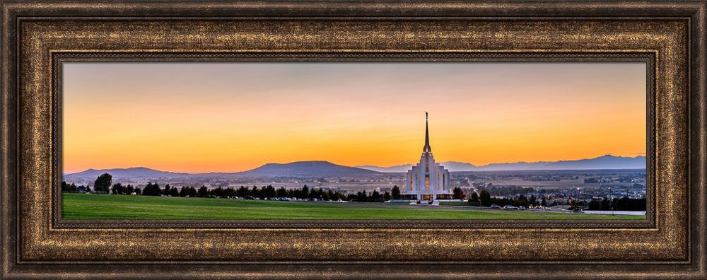 Rexburg Temple - Sunset Panorama by Scott Jarvie