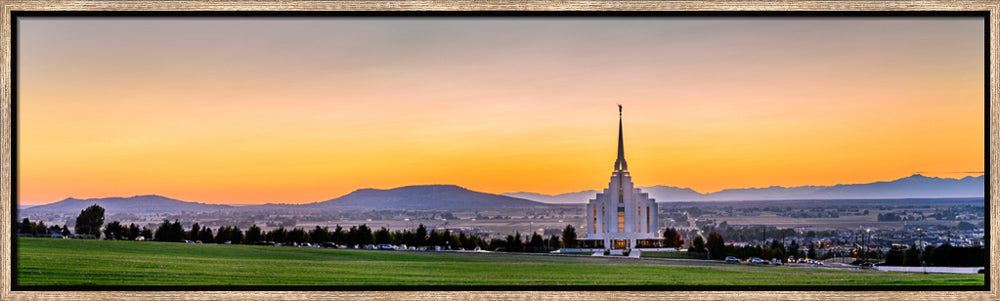 Rexburg Temple - Sunset Panorama by Scott Jarvie