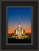 Rexburg Temple - Orange Sunset by Scott Jarvie