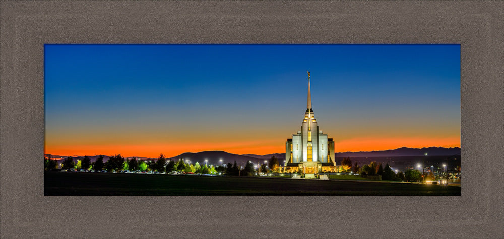 Rexburg Temple - Red Twilight by Scott Jarvie