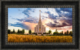 Rexburg Temple - Fiery Sunset by Scott Jarvie