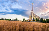 Rexburg Temple - Field Sunset by Scott Jarvie