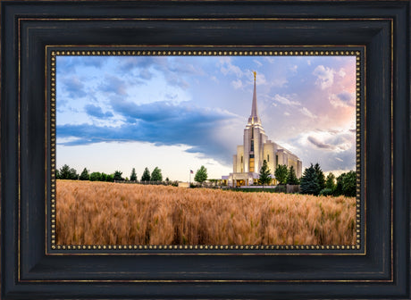 Rexburg Temple - Field Sunset by Scott Jarvie