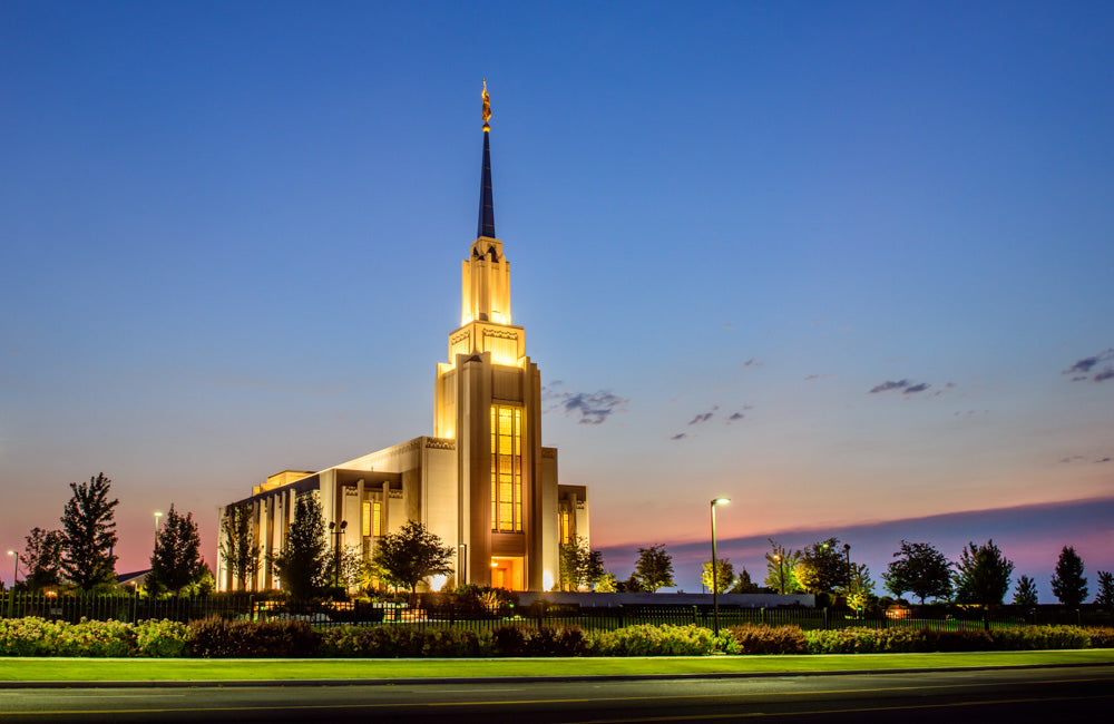 Twin Falls Temple - Horizontal by Scott Jarvie