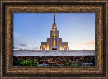 Twin Falls Temple - Garden Sign by Scott Jarvie