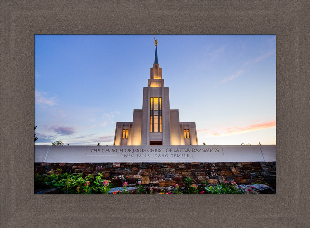 Twin Falls Temple - Garden Sign by Scott Jarvie