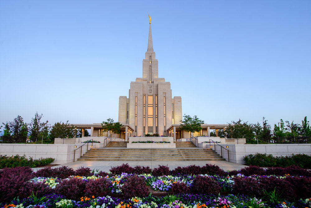 Oquirrh Mountain Temple - Garden Steps by Scott Jarvie