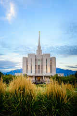 Oquirrh Mountain Temple - Through the Grass by Scott Jarvie