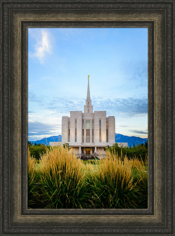 Oquirrh Mountain Temple - Through the Grass by Scott Jarvie