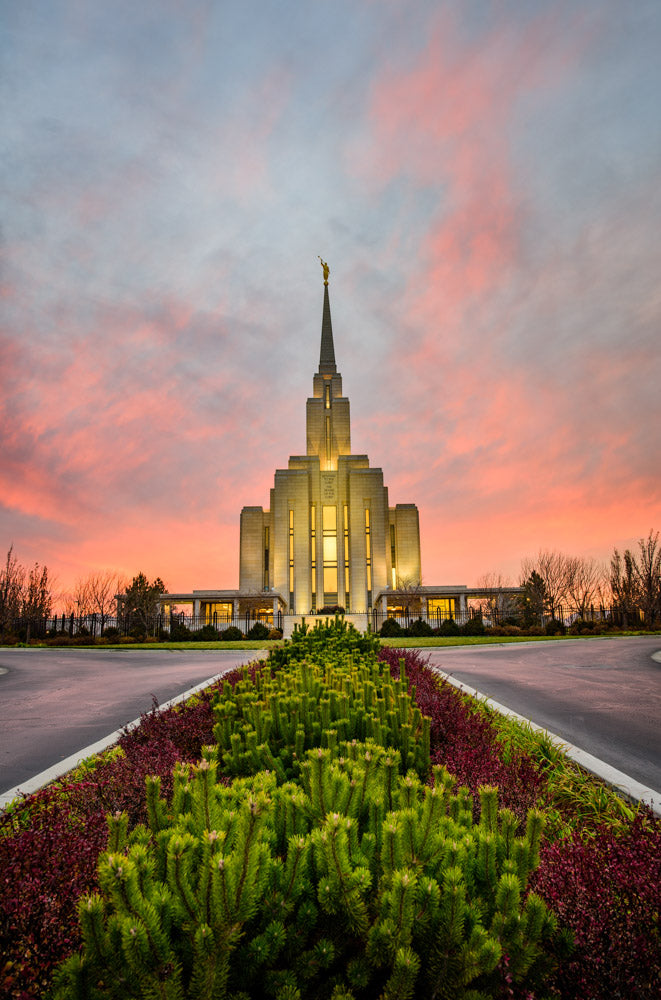 Oquirrh Mountain Temple - Garden Symmetry by Scott Jarvie