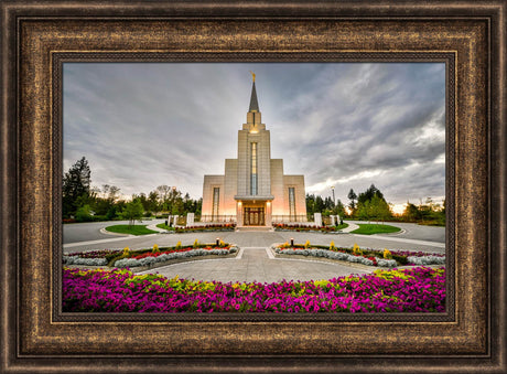 Vancouver Temple - Flowered Path by Scott Jarvie