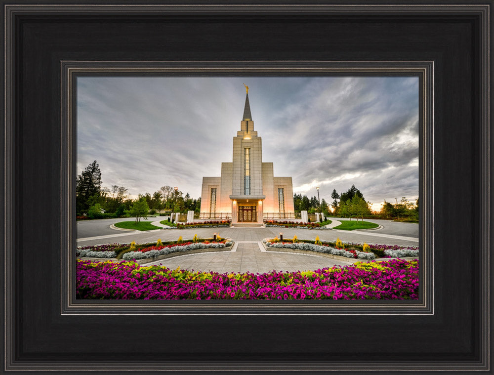 Vancouver Temple - Flowered Path by Scott Jarvie