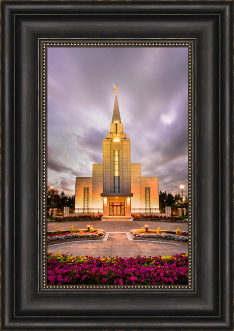 Vancouver Temple - Twilight Vertical by Scott Jarvie