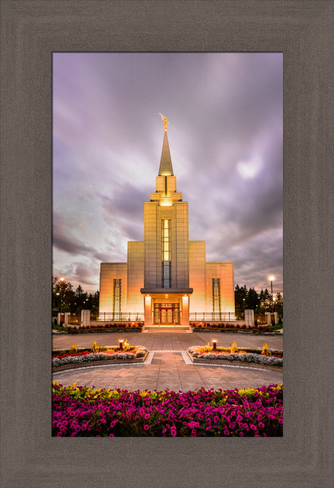 Vancouver Temple - Twilight Vertical by Scott Jarvie