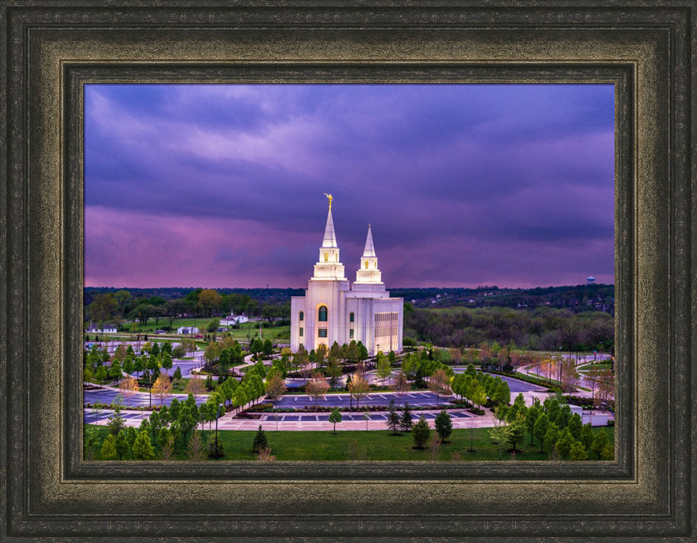 Kansas City Temple - Purple Skies by Scott Jarvie