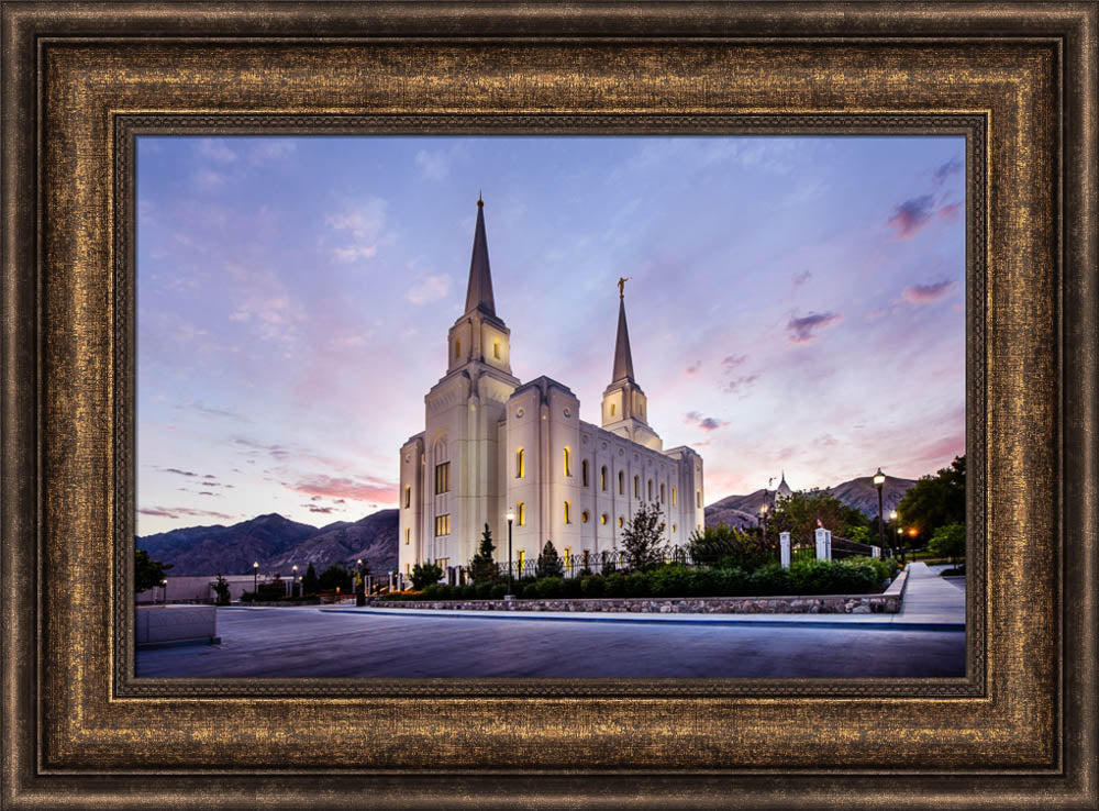 Brigham City Temple - Morning Rays by Scott Jarvie