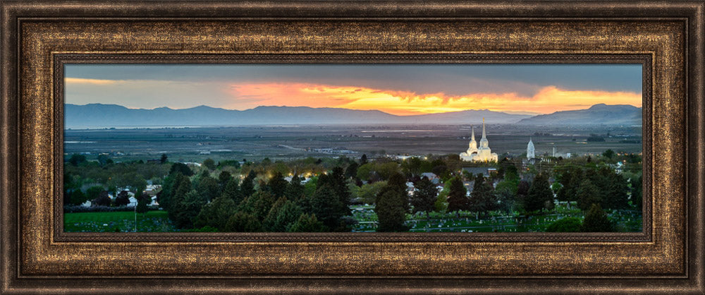 Brigham City Temple - Valley at Sunset by Scott Jarvie