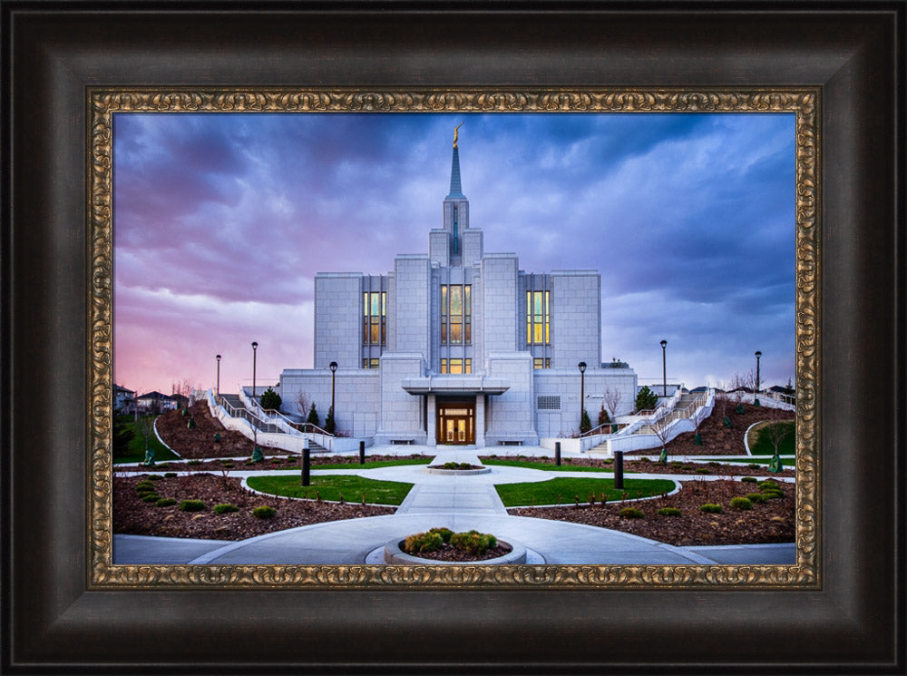 Calgary Temple - Purple Twilight by Scott Jarvie