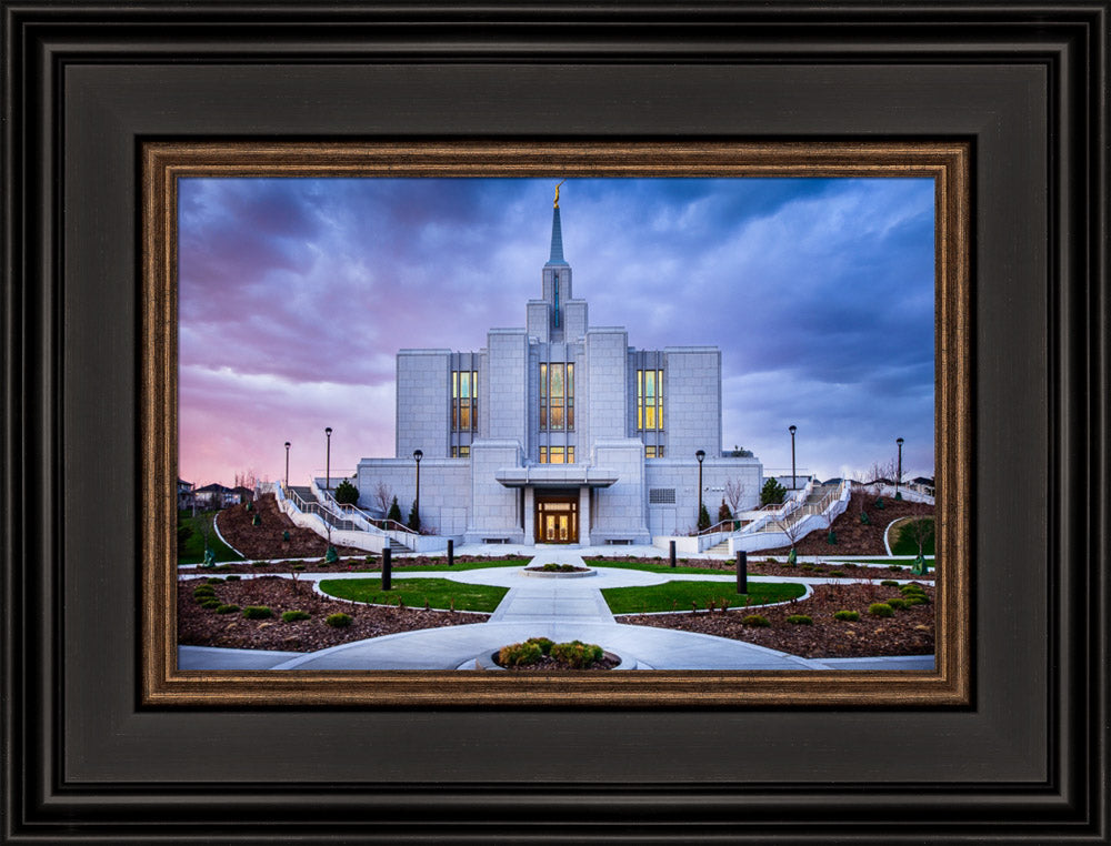 Calgary Temple - Purple Twilight by Scott Jarvie