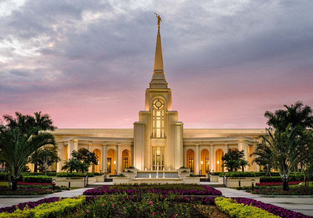 Fort Lauderdale Temple - Red Skies by Scott Jarvie