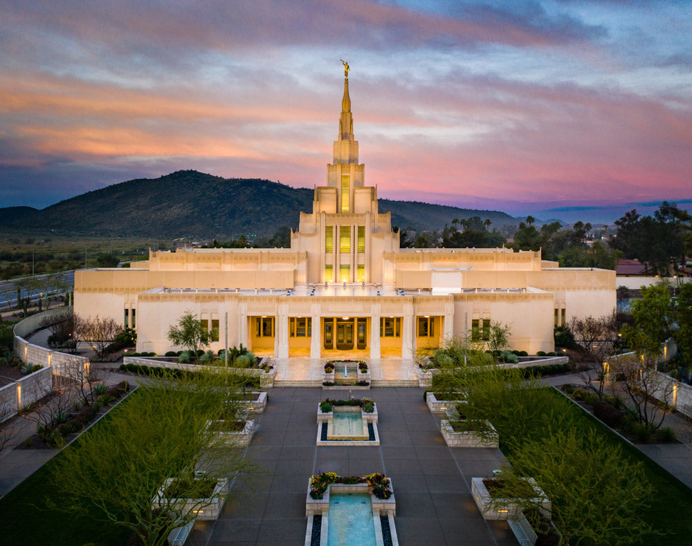 Phoenix Temple - Mountain Sunrise by Scott Jarvie