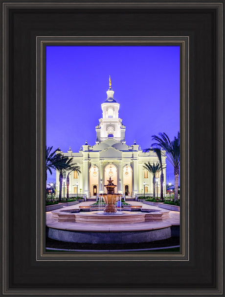 Tijuana Temple - Fountains in Blue by Scott Jarvie