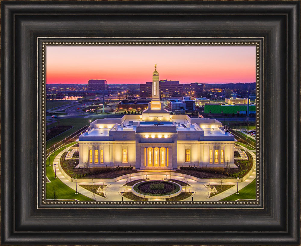 Indianapolis Temple - Above the City by Scott Jarvie