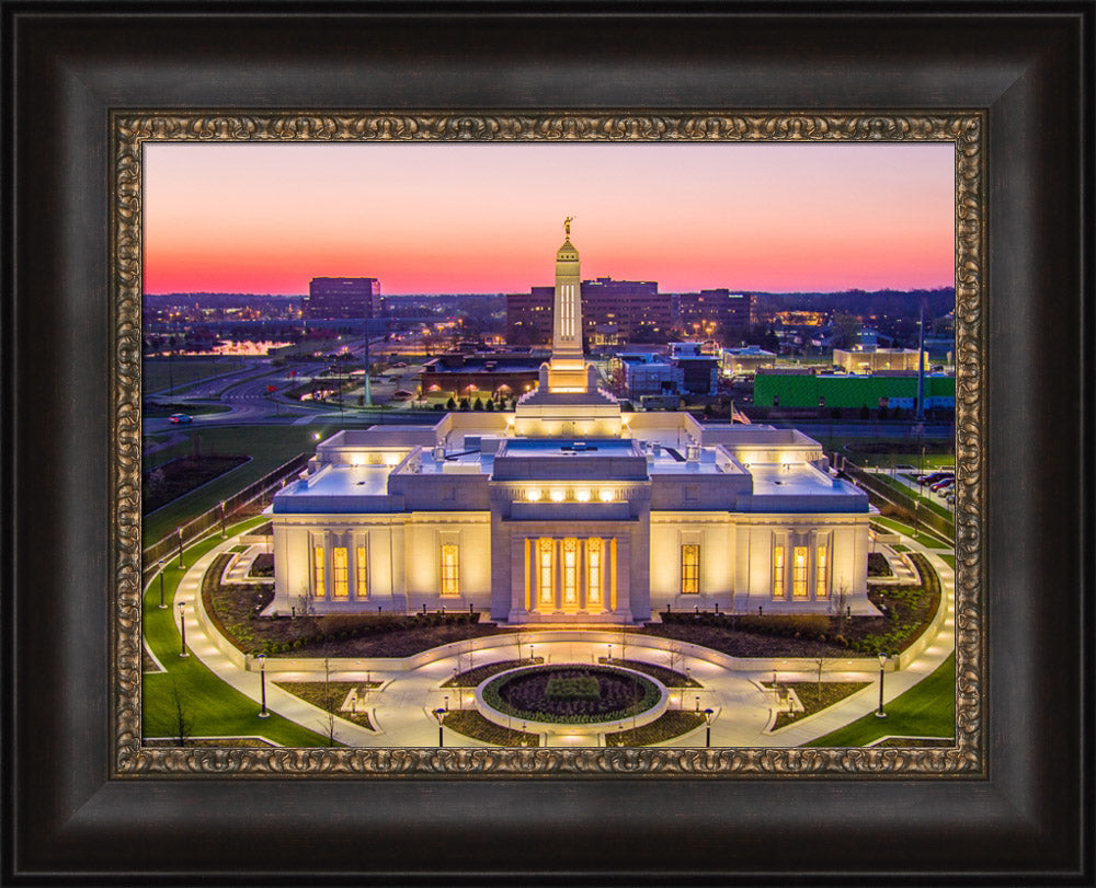 Indianapolis Temple - Above the City by Scott Jarvie