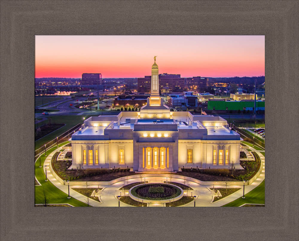 Indianapolis Temple - Above the City by Scott Jarvie